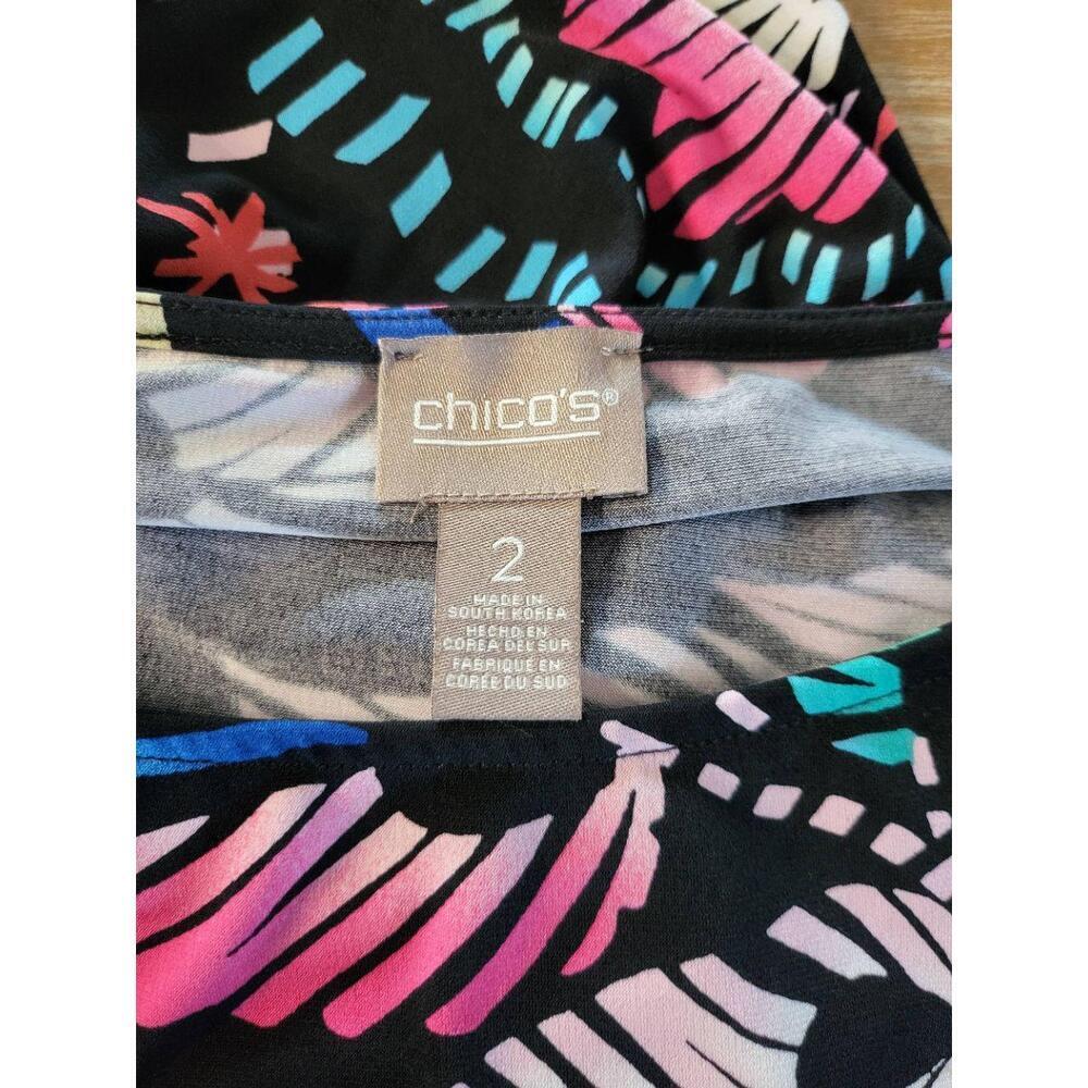Chicos Dress Womens Size LG/12  Floral Print Maxi Shift Sleeveless‎ Multicolored - Picture 3 of 5